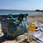 Sac de plage Monstera Turquoise