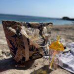 Sac de plage tropical bleu et jaune
