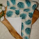 Essuie-tout lavable feuilles turquoise