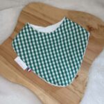 Bavoir Bandana Vichy Vert Sapin