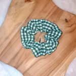 Chouchou vichy vert sapin